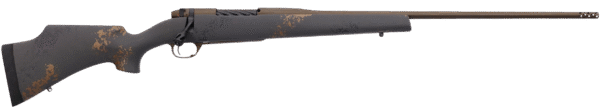 Weatherby MCU03N280AR6B Mark V Camilla Ultra Lightweight Compact 280 Ackley Improved 4+1 24" Barrel, Midnight Bronze Cerakote Metal Finish, Black with Smoke/Gold Sponge Accents Monte Carlo Stock