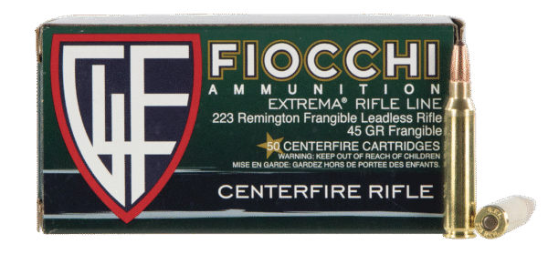 Fiocchi 223FRANG Extrema 223Rem 45gr Lead Free Frangible 50 Per Box/20 Case