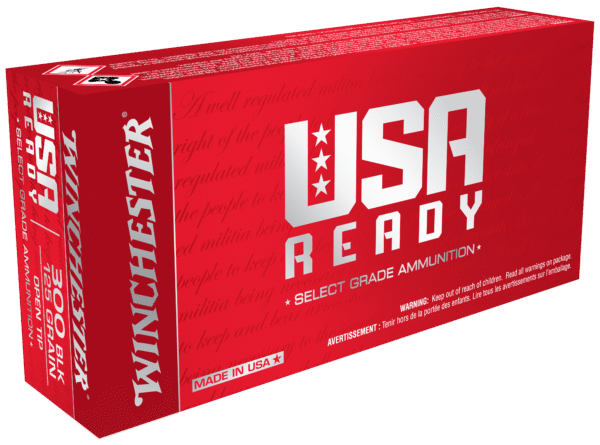 Winchester Ammo RED300 USA Ready  300Blackout 125gr Open Tip Range 20 Per Box/10 Case