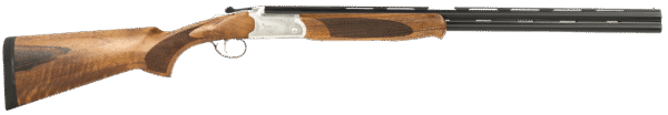 ATI ATIGKOF28SVE Cavalry  28 Gauge Break Open 2.75" 2rd, 26" Matte Blued Over/Under Vent Rib Barrel, Silver Engraved Aluminum Receiver, Fixed Oiled Turkish Walnut Walnut Stock
