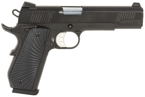 SDS Imports 10100502 1911 Stingray Carry 45 ACP 8+1 5" Stainless Steel Barrel, Black Cerakote Serrated Slide, Black Cerakote Steel Frame w/Beavertail Black Sunburst G10 Grips
