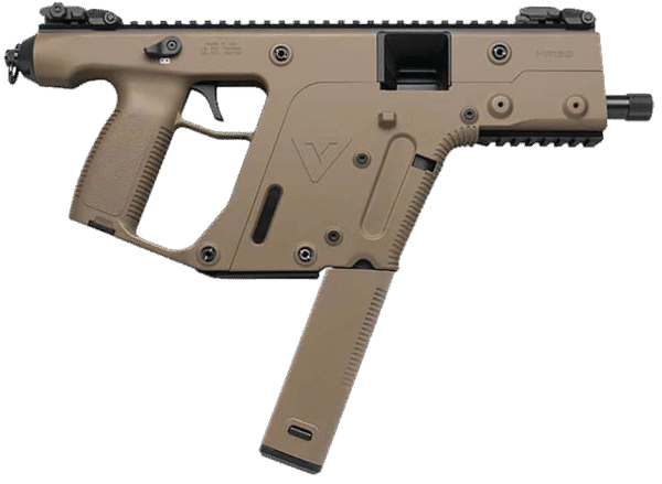 Kriss USA KV90PFD20 Vector SDP G2 9mm Luger 40+1 5.50" Black Nitride Threaded Barrel, Flat Dark Earth Picatinny Rail Top & Bottom, QD Sling Swivel