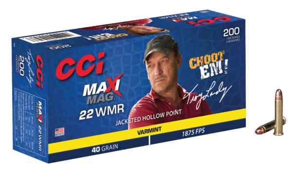 CCI 958 Maxi-Mag Varmint 22WMR 40gr Jacketed Hollow Point 200 Per Box/10 Case
