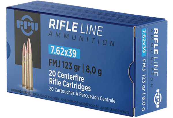 TR&Z PP739F Metric Rifle Rifle Line 7.62x39mm 123 gr Full Metal Jacket 20 Per Box/ 50 Case